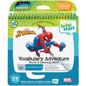 LeapFrog LeapStart Pre-K (Level 2) Marvelâ€™s Spider-Man Vocabulary Adventure Words & Listening Skills Activity Book (English Version)