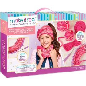 Make It Real - Beanie and Infinity Scarf Knitting Kit