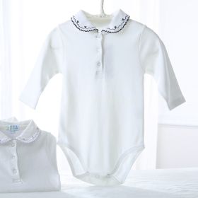 Baby Girl's Pure Cotton Lapel Triangle Romper