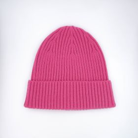 Children Hot Pink Winter Warm Round Knitted Hat