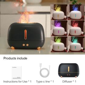 250ml Fire Flame Air Diffusers Portable Mini Essential Oil Atomizer Nano Mist Desktop Fire Flame Oil Diffuser