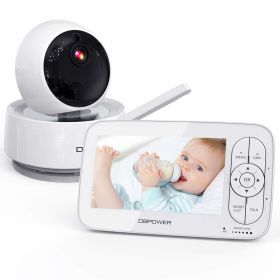 Video Baby Monitor, 1080P 5" HD Display Baby Monitor with Camera and Audio, Night Vision, Two-Way Audio, Up to 900ft of Range by DBPOWER