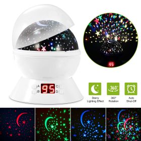 LED Projector Lamp Kids Night Light Star Moon Projection Night Lamp 360 Degree Rotation Timer