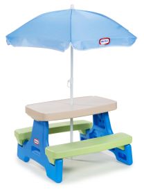 Little Tikes Easy Store Kids Picnic Table with Umbrella