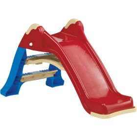 Indoor/Outdoor Red and Blue Folding Slide Unisex Play Toy for Kids