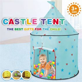 Princess Castle Play Tent; Kids Foldable Games Tent House Toy for Indoor & Outdoor Use-Pink