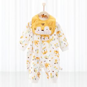 Cotton Jumpsuit Warm Newborn Crawling Suit (Option: Cute little tiger-73CM)