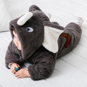 Baby Winter Jumpsuit (Option: Elephant Dark Gray Thickened-73CM)