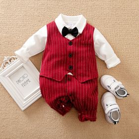 Baby Boy Gentleman Jumpsuit Baby Autumn Clothing (Option: )