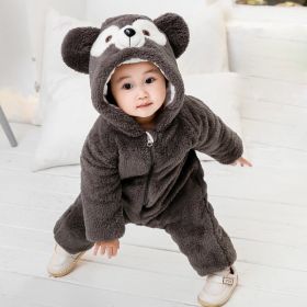 Baby Winter Jumpsuit (Option: Bear Dark Gray Thickened-80cm)